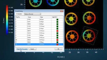 Large image field and automatic pattern recognition allow multi-sample measurements in one shot - without manual positioning or fixture Multi-sample pass-fail analysis in manufacturing