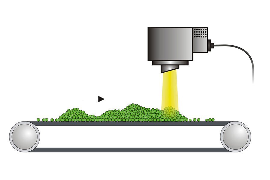 Distance sensor head for analyitics over conveyor belts Distance sensor head for analyitics over conveyor belts