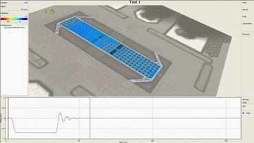 Deflection shape after modal testing microacoustic device on wafer level Deflection shape after modal testing microacoustic device on wafer level