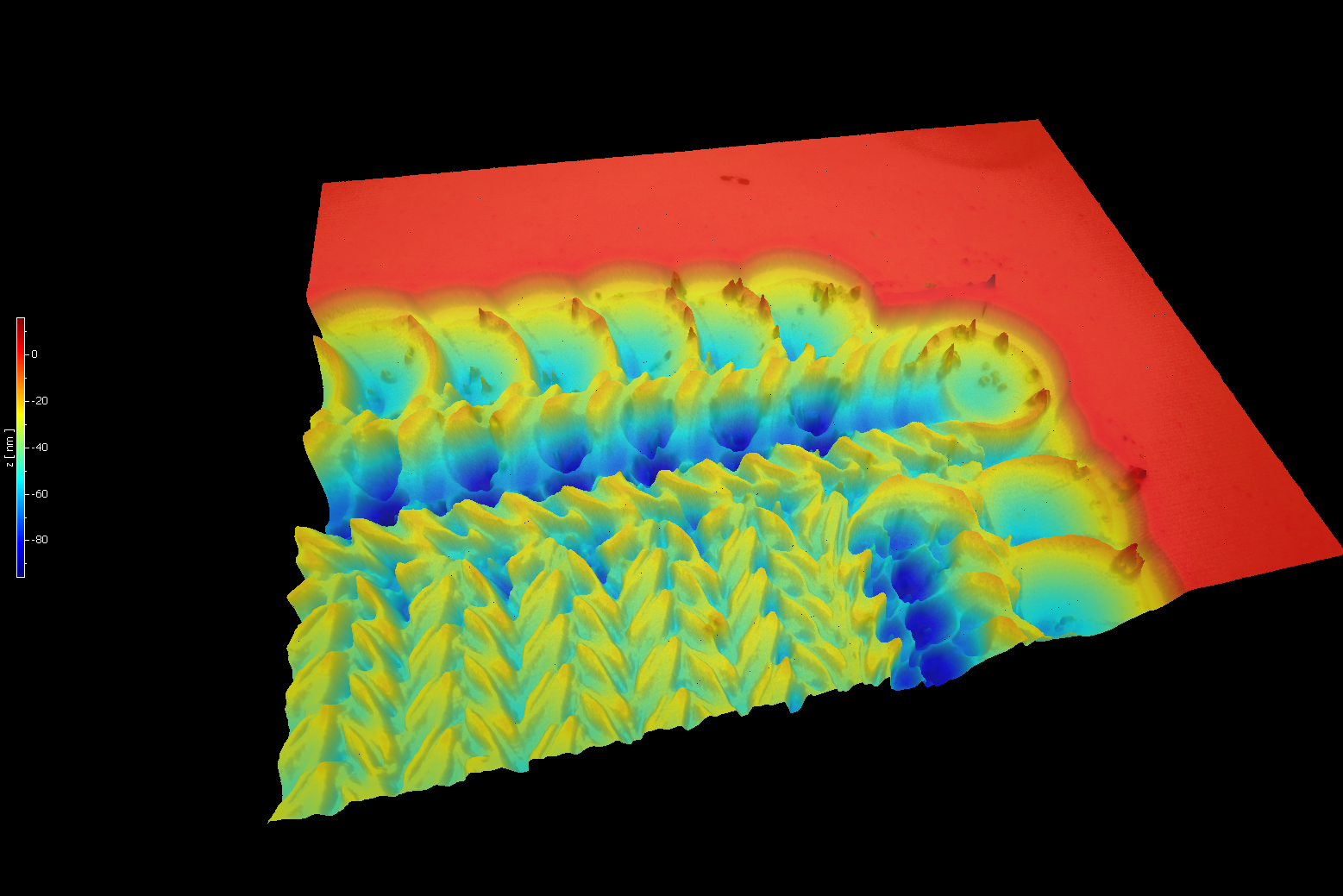 Step height measurement laser pulse machining process Step height measurement in order to determine the average material removal by laser pulses