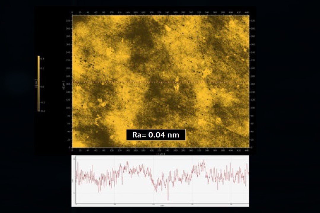 High-resolution roughness measurement <1nm; sample data of a polished silicon surface