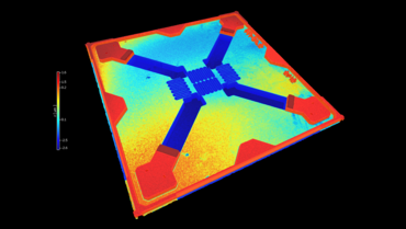 2D/3D profile of MEMS pressure sensor with 2.5x magnification and microscope measurement (courtesy: CIS) 2D/3D profile of MEMS pressure sensor with 2.5x magnification and microscope measurement (courtesy: CIS)