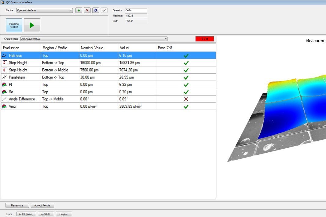 Predefined measurement recipes simplify routine measurements like flatness and form checks for certain part types Predefined measurement recipes simplify routine measurements like flatness and form checks for certain part types