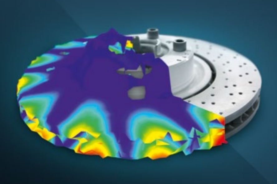 Deflection shape analysis visualizing brake squeal, acoustical and dynamic behaviour Deflection shape analysis visualizing brake squeal, acoustical and dynamic behaviour