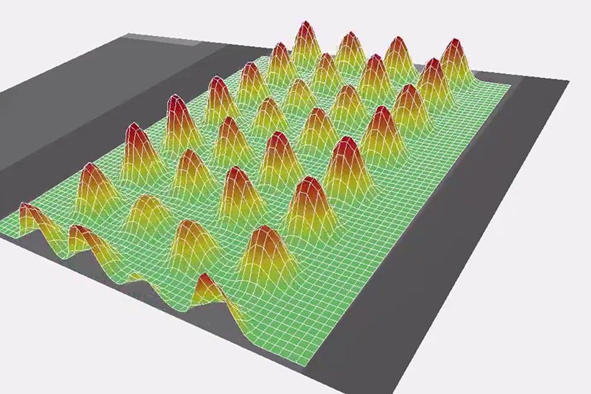 Deflection shape of cMUT transducer array, University of Alberta Deflection shape of cMUT transducer array, University of Alberta