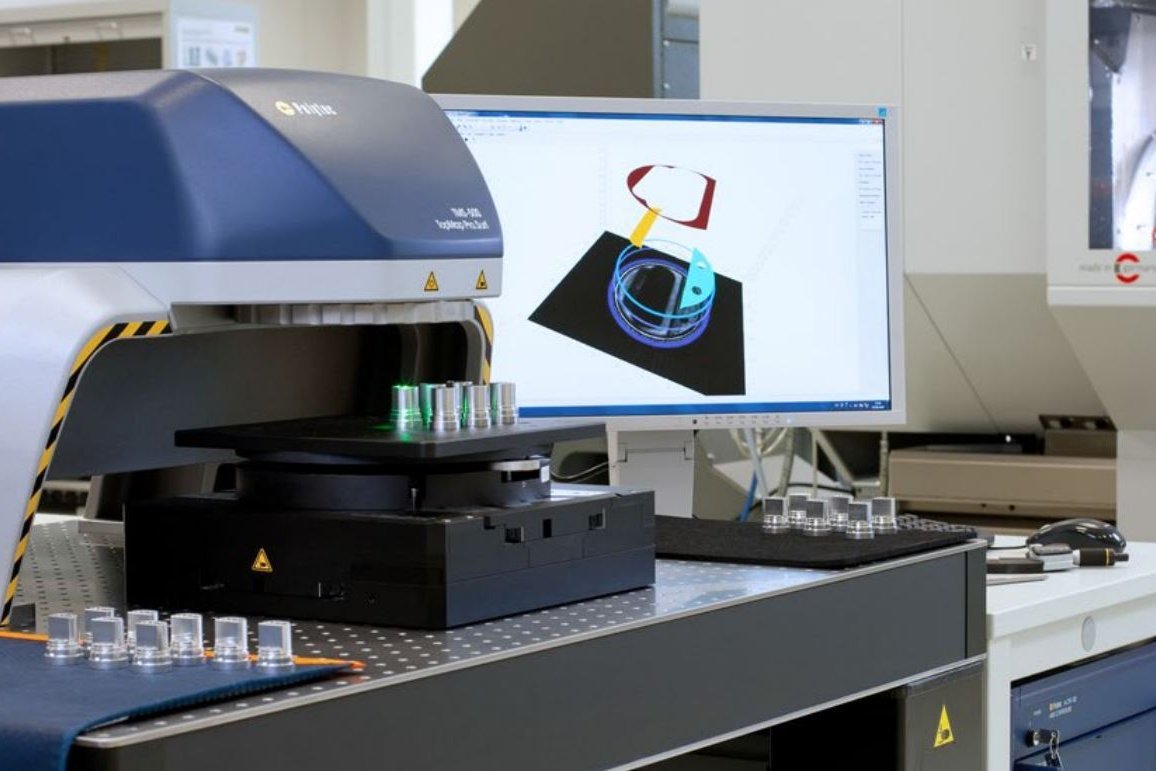 Industrial quality control measuring flatness values for form tolerance Industrial quality control measuring flatness values for form tolerance