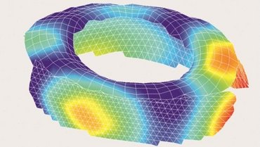 Operational deflection shape rolling tire