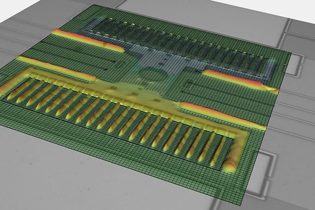 Full-field, optical vibration analysis of a combdrive at 6.8 kHz Full-field, optical vibration analysis of a combdrive at 6.8 kHz